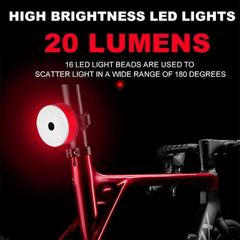USB Reîncărcabilă Bicicleta din Spate Lumina de Avertizare de Siguranță Lanterna LED-uri de Biciclete Coada Lumina Mountain Bike Stopuri