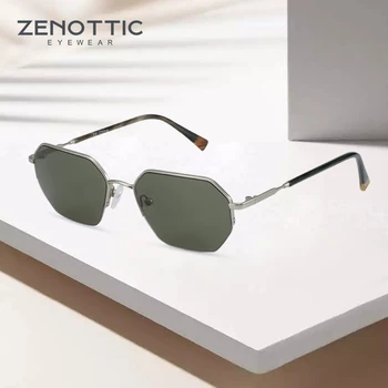 ZENOTTIC Design de Brand Hexagon ochelari de Soare Femei Bărbați Aliaj Retro UV400 Dreptunghi de Conducere Nuante Anti-orbire Polarizat Ochelari de Soare
