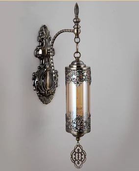 Mediteraneene, Stil Art Deco Capete Duble Perete Lampa Cu Lumini De Mana Prin Sculptate De Sticlă, Lămpi De Perete, Lămpi Cu Kerosen