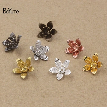 BoYuTe (100 Piese/Lot) 12*7MM Metal Alamă Două-strat de Flori Materiale Handmade Bijuterii Diy Constatările Componente