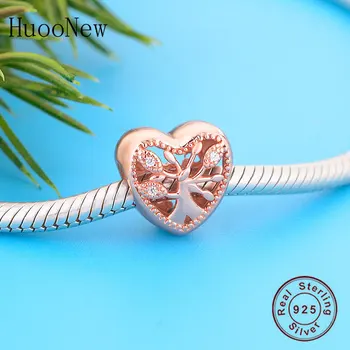 Se potrivesc Original Pandora Bratara Argint 925 Dragoste Inima Pomul Vieții Cubic Zirconia Șirag de mărgele Pentru a Face Femeile Berloque 2020 NOU