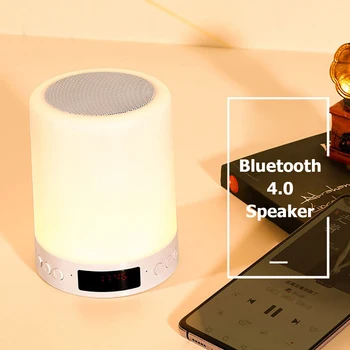 Bluetooth Touch USB cu LED-uri Colorate Lampă de Masă Atmosferă Estompat Decor Acasă Lumina de Noapte Touch Control Cadou Difuzor Portabil