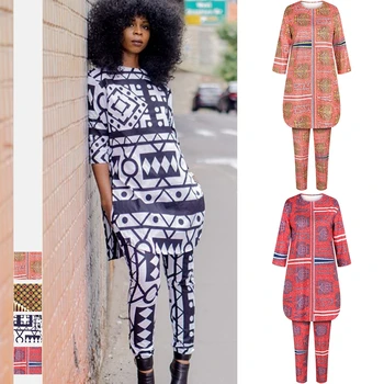 2020 Vânzare Fierbinte Din Africa Rochie Pentru Femei Top Lung Pantaloni Costum Jambiere Pantaloni Ankara Robe Africaine Sexy Si Damele De Dashiki De Imprimare