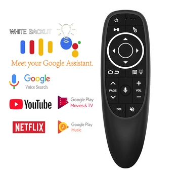 Control de la distanță G10 Voce universal 2.4 G Wireless Air Mouse Microfon, Giroscop IR de Învățare pentru Android tv box H96 Max X96 mini