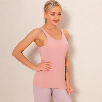 Noua față-verso brocart roata umiditate wicking sexy backless yoga vesta sport execută îmbrăcăminte de fitness