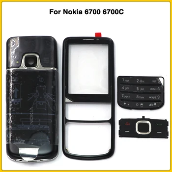 Noi 6700 Complete de Locuințe Caz Pentru Nokia 6700 6700C Mijloc Față Cadru Baterie Capac Spate Usa Spate Clasic engleză / Rusia Tastatura