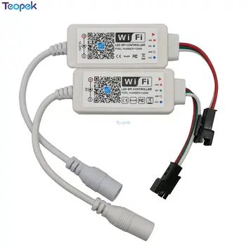 Magic Home SPI Controler cu LED-uri 2048 Pixeli Adresabile Mini WiFi Controler Pentru WS2811 SK6812 WS2812B Benzi cu LED-uri DC5V DC12-24V