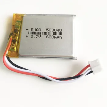 503040 3.7 V 600mAh baterie Reîncărcabilă JST PH 2.0 mm 3 pini conector Baterie Litiu-Polimer Pentru Mp3, DVD, Camera GPS bluetooth