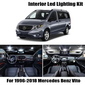 Alb Canbus fara eroare LED lampa plăcuței de înmatriculare pentru 1996-2018 Mercedes Benz Vito W638 W639 W447 LED-uri de interior dome kit de Lumina