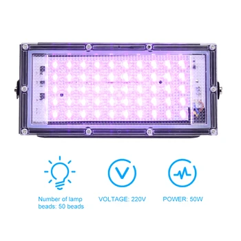 50W LED UV Germicide Lampa de Inundații Lumina Reflectoarelor Proiector Grădină în aer liber Lampa de Perete Strada Reflector cu Led-uri Lumina