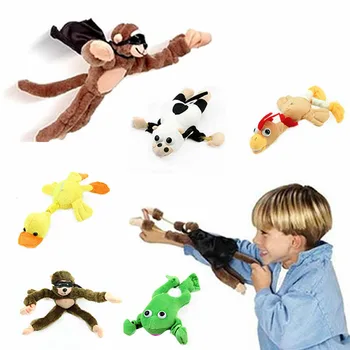 Flying Monkey Pui, Rață, Broasca, Vaca Tipa de Zbor Praștie Distractiv Jucării de Pluș F3ME