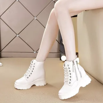 2020 de Iarnă Cizme pentru Femei Dantelă de Moda Casual si Confortabil cu Talpă Groasă Cizme Martin Personalitate Plus Cașmir Pantofi Femei