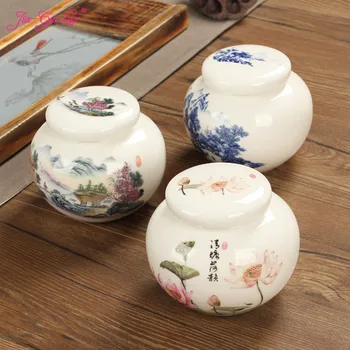 JIA-GUI LUO Ceramice cutie de ceai de fructe Uscate depozitare cutii Sigilate sticla de Ceai Accesorii pentru ceai Pu ' er cutie de depozitare borcan din ceramica D093