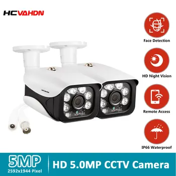 HD Securitate aparat de Fotografiat Impermeabil în aer liber 5.0 MP AHD TVI IMPLANTUL Analog CCTV Camera de Supraveghere Sony IMX335 Varifocal Infraroșu Glonț