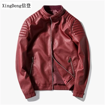XingDeng Fermoar Impermeabil bărbați moda sacou barbati brand de motociclete jachete de piele de sus haine de brand-haine plus dimensiunea 4XL