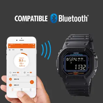 SKMEI Bluetooth Ceas Barbati Sport Digital Ceasuri de mana Barbati Pedometru cu Calorii Tracker Pentru Iphone, Huawei, Xiaomi Masculin relogio 1629