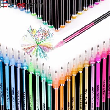 BalleenShiny 12/16/18/24BUC Culori Pix cu Gel Copii Desen Stilouri Arta Pentru Albumul Album de Pictura Instrument de Educație Copil Jucărie de Copil Cadou