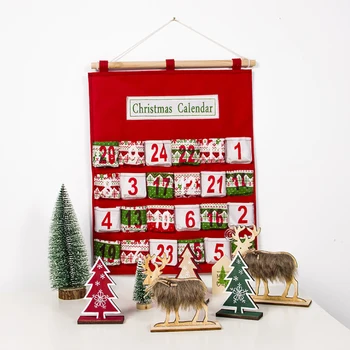 Moș Crăciun de Vacanță Calendar Advent 3D Advent Calendar Reutilizabile Numărătoarea inversă până la Crăciun Calendar Acasă Decoratiuni de Craciun