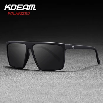 Flat top Design Pătrat ochelari de Soare Unisex Polarizat & lentile UV400 Oameni de partid ochelari rama TR90 Femeile în aer liber Ochelari KDEAM KD693