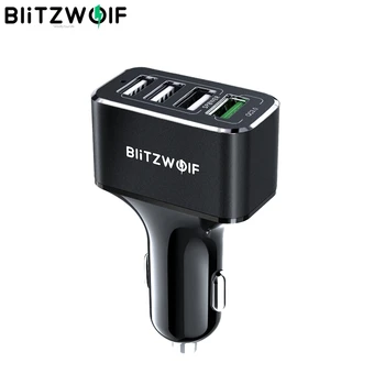 BlitzWolf Incarcator Auto USB 4 Porturi USB 50W QC3.0 de Încărcare Rapidă Pentru TDC 12V-24V universal Pentru Telefon Mobil