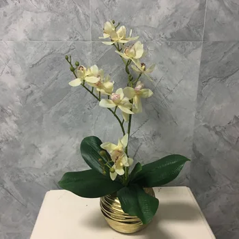 1buc-un contact real latex artificial orhidee Asia de Sud-est orchidee dendrobium artificială de înaltă calitate de flori vaza