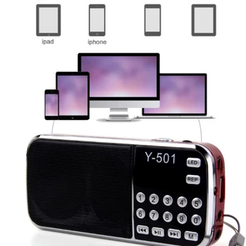 Y-501 Digital Portabil oana LCD Digital Radio FM Difuzor USB Mp3 Player de Muzică