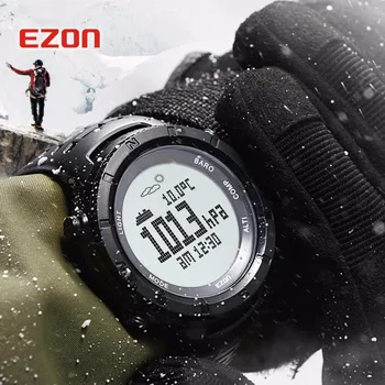 EZON Altimetru Barometru, Termometru, Busola Prognoza Meteo în aer liber Bărbați Ceasuri Digitale Sport de Ore de Alpinism Drumeții Ceas de mână