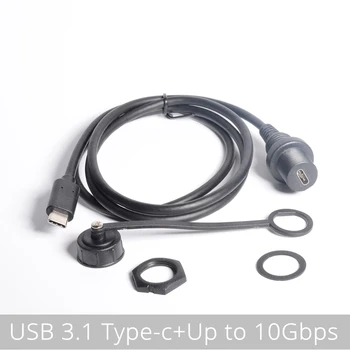 30cm USB-C IP67 rezistent la apa Cablu 5Gbps 10Gbps USB 3.0 3.1 tip-c IP 67 de sex Masculin la Feminin Montare pe Panou Extensie cablu 0,3 m 1m 2m