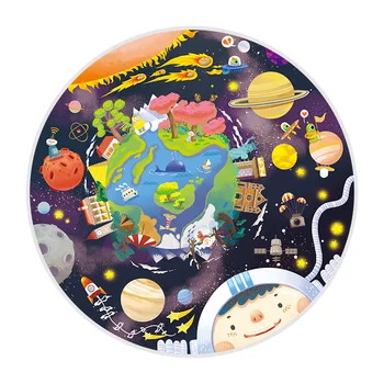 102pcs Copii Sistem Solar de Desene animate din Lemn Spațiu de Puzzle Jucărie Devreme Jucarii Educative Pentru Copii