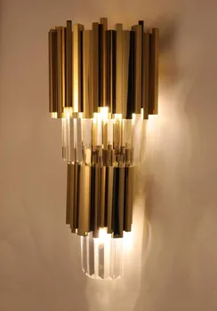 Crystal Island Cabinet De Iluminat Sala De Mese Candelabru De Aur Moderne Lampă De Cristal Lanț Candelabru