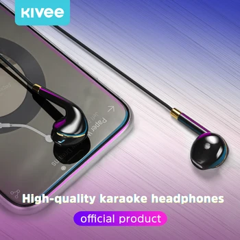 Kivee Original În Ureche Căști Cu Microfon cu Fir Profundă de Bas Bogat set de Căști Stereo Bass Căști de 3,5 mm Interfata Pentru Xiaomi