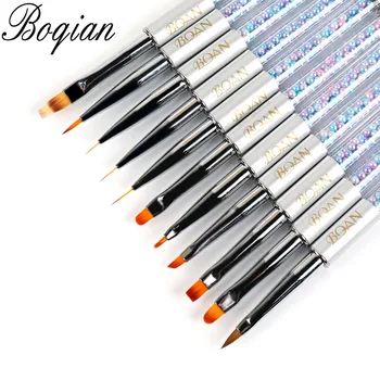 BQAN 11pcs Perie de Unghii UV Gel Liner Pictura Pen Acrilice Desen Perie pentru Unghii Gradient Stras Ocupe de Unghii Instrument