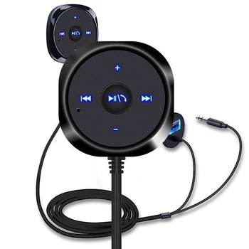 1set Wireless Stereo Hands-free Muzica cu Adaptor AUX pentru Boxe Stereo Auto Mini Audio Bluetooth Transmițător Receptor