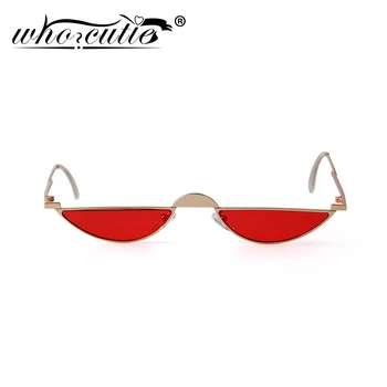 Moda Trendy 90 Mici, Rosii Ochi de Pisica ochelari de Soare Femei Bărbați 2020 Brand Design Retro Vintage Mici de Metal Subțire Cadru Ochelari de Soare S165