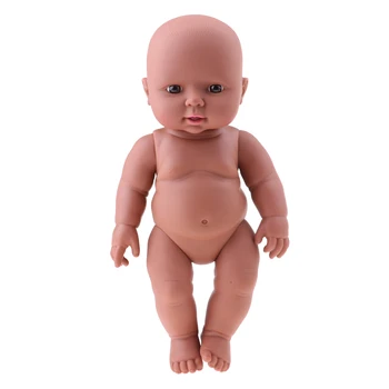 Negru 30cm Vinil Nou-născut Renăscut Baby Girl Doll Copii de Dormit/Baie de Joaca Toy
