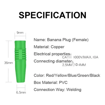 (20BUC) de Cupru de 4mm Banana Plug Cap de Femeie a Introduce Conexiune Izolate Jack Plug Sârmă de Lipire Conector