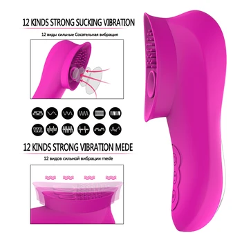 12 Viteza de Vibrație Puternică Supt Vibraotr Biberon Masaj Clitoridian stimulator vibrator punctul G Feminin Suge Vibratorul pentru Femei