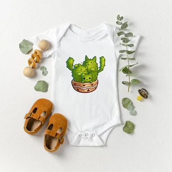 Copil Fată Băiat Romper 0-24M Estetic Destul de Cactus de Imprimare Nou-născuți Salopete Ropa De Bebe Fetita de Moda Pop-Piese de Haine