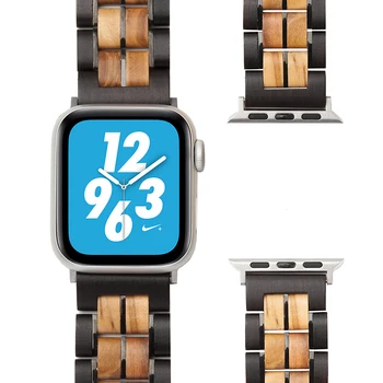Înlocuirea Lemn Curea de Ceas pentru Apple Watch 4 Serie Band 1/2/3/4 Brățară din Oțel Inoxidabil de correas de reloj