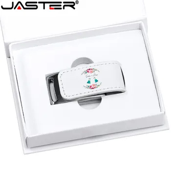 JASTER Logo-ul Pentru Cadouri 2.0 Flash Pen Drive 64GB 32GB 4GB 8GB 16GB Pendrive Usb din Piele+Cutie alba (Peste 10buc Gratuit Logo-ul)