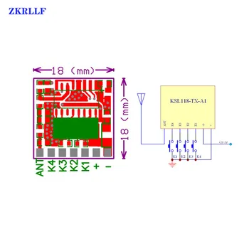Wireless 433mhz RF Largă de Tensiune de Codificare Emițător Decodare Receptor 4 CH Output Module Pentru 433,92 Mhz Telecomanda Kit DIY