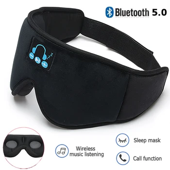 Bluetooth 5.0 Wireless Stereo pentru Căști 3D Masca de Somn Bentita de Somn Moale Căști Stereo de Dormit Masca de Ochi Muzică Comutare Cască