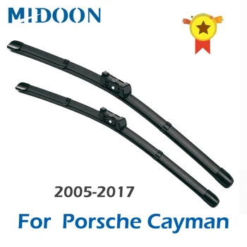 MIDOON Lamele Ștergătoarelor pentru Porsche Cayman se Potrivesc Cârlig de Arme / Buton Brațele Model de Masina An, Din 2005 până în 2017