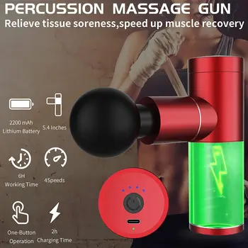 Mini Masaj Arma,de Dimensiuni Mici Handheld Portabil Percuție Relaxare Musculară pentru Ameliorarea Durerii,Înapoi Profund Țesut Muscular Terapie Arma