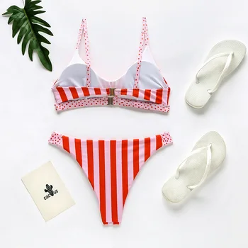 2020 Cu Dungi Bikini De Costume De Baie Femei Cu Push-Up Bandeau Set De Bikini, Costume De Baie, Costum De Baie Brazilian Biquini De Sex Feminin