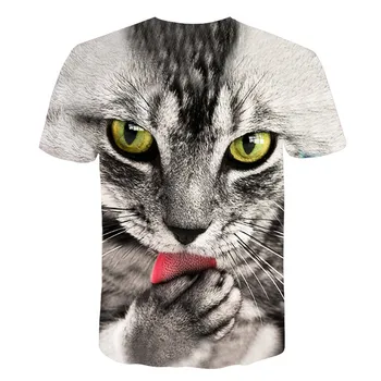 2020 Nou Cool T-shirt Barbati/femei Tricou 3D de Imprimare Doi Pisica Maneci Scurte Topuri de Vara Tricouri Tricou Barbat Xxs-6xl
