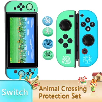 Animal Crossing Moale de Silicon de Protecție Caz Piele pentru Nintend Comutator Bucurie-Con Acoperire pentru Nintend Comutator NS Joycon Controller