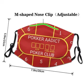 Poker Masca Unisex Pentru Adulti Anti Ceata De Praf De Carte De Joc De Jocuri De Noroc Masca De Protectie Respiratorie Reutilizabile Gura Mufla