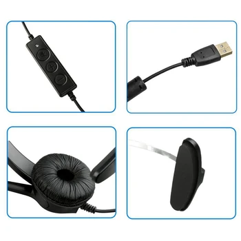 Funcția Mute Call Center USB Căști de Anulare a Zgomotului USB Call Center Căști cu Microfon pentru Skype Calculator