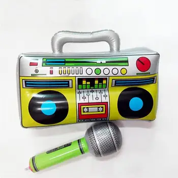 5pcs Gonflabile Jucării Muzicale Radio Instrumente Microfon Set Distractiv Rece Instrumente Jucării Gonflabile Decoratiuni elemente de Recuzită de Petrecere